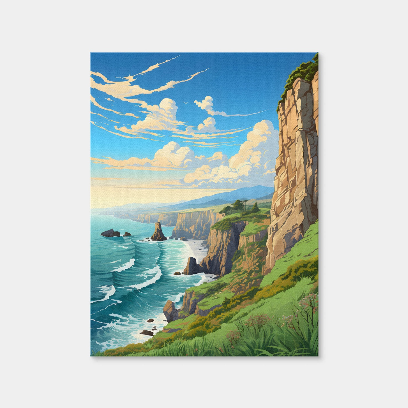 AUTO-MOCKUP WHITE | Ireland - Cliffs of Moher | 1 Piece | Gallery Wrap Canvas | group=3x4