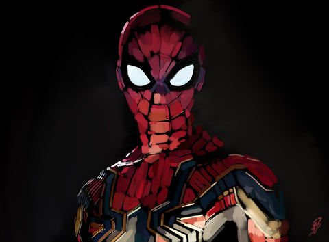 Iron Spider portrait Wall Art