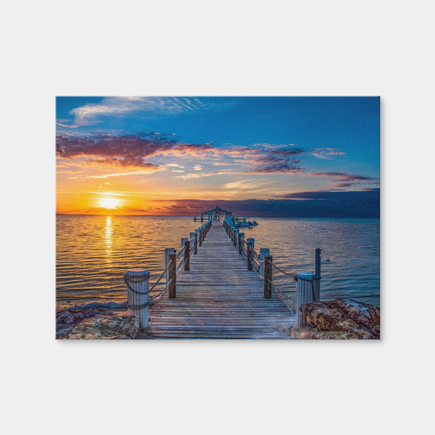 AUTO-MOCKUP WHITE | Islamorada Florida Keys Dock Pier | 1 Piece | Gallery Wrap | group=4x3