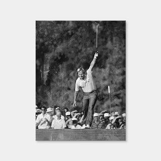 AUTO-MOCKUP WHITE | Jack Nicklaus 17th Hole Birdie Grayscale | 1 Piece | Gallery Wrap Canvas | group=3x4