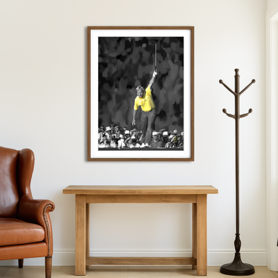 AUTO-MOCKUP ROOM | Jack Nicklaus Yellow Wall Art
