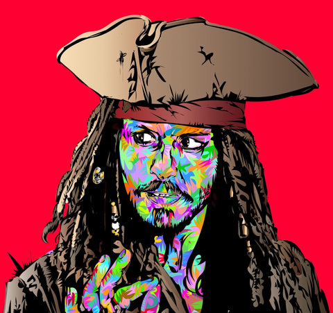 Jack Sparrow Color Wall Art