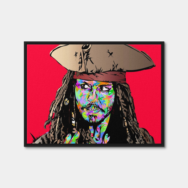 Jack Sparrow Color Wall Art — Framed Canvas Format preview