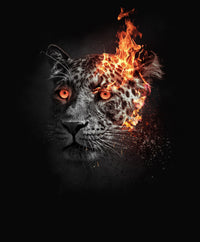 Jaguar on Fire Wall Art