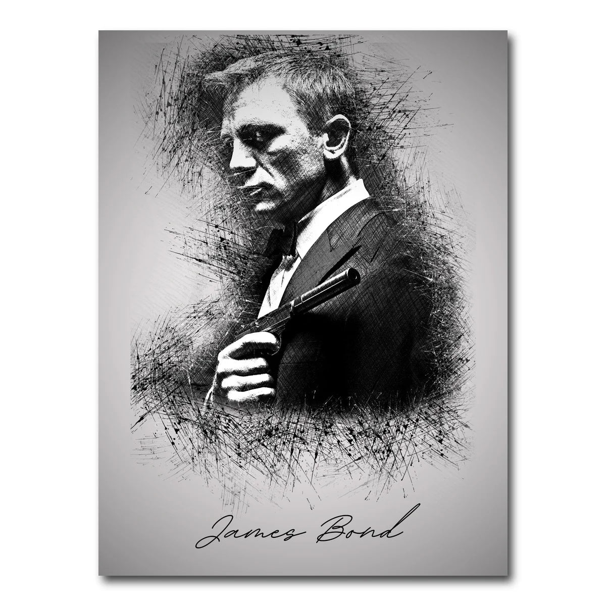 James Bond Silencer Wall Art