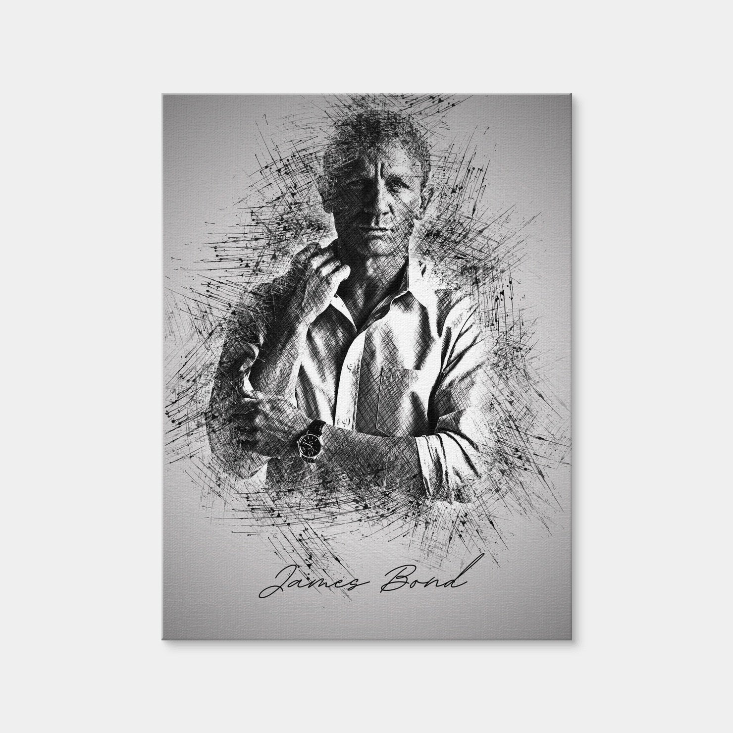 AUTO-MOCKUP WHITE | James Bond Sleeves | 1 Piece | Gallery Wrap Canvas | group=3x4