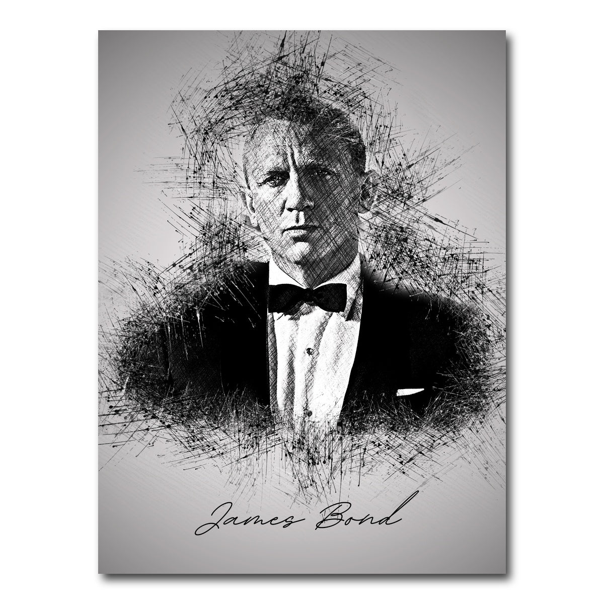AUTO-MOCKUP WHITE | James Bond Tux | 1 Piece | Gallery Wrap Canvas | group=3x4