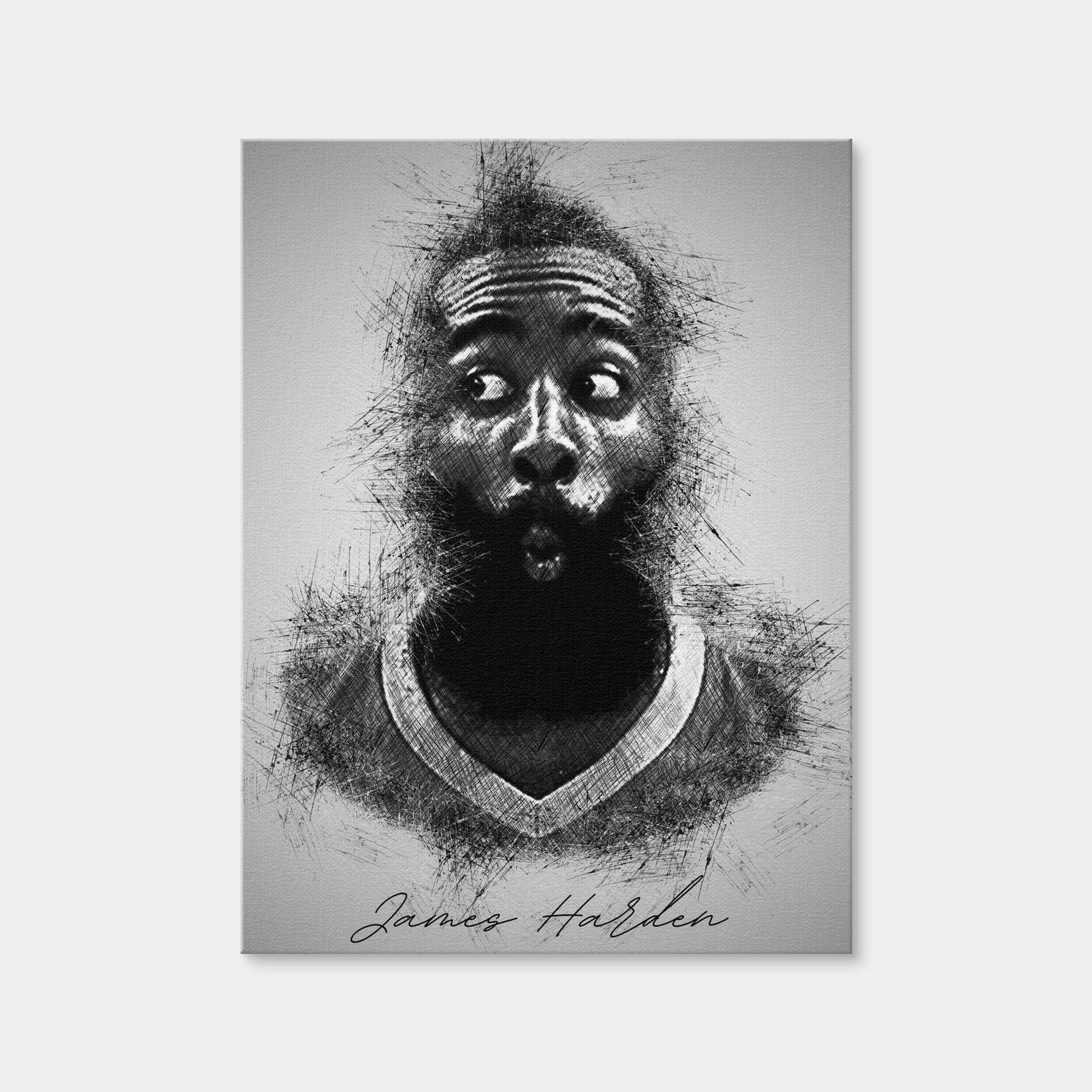 AUTO-MOCKUP WHITE | James Harden | 1 Piece | Gallery Wrap Canvas | group=3x4