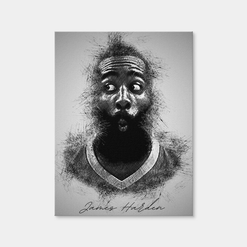 AUTO-MOCKUP WHITE | James Harden | 1 Piece | Gallery Wrap Canvas | group=3x4
