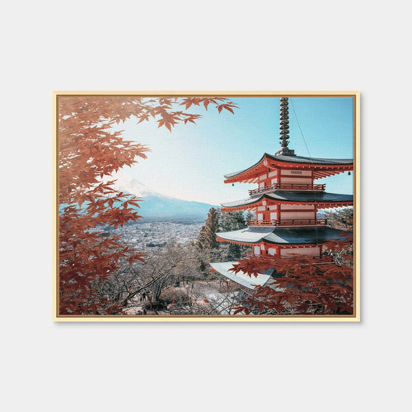 Japanese Landscape Wall Art — Framed Canvas Format preview