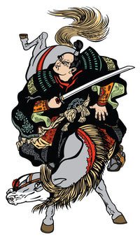 Japanese samurai horseman Wall Art