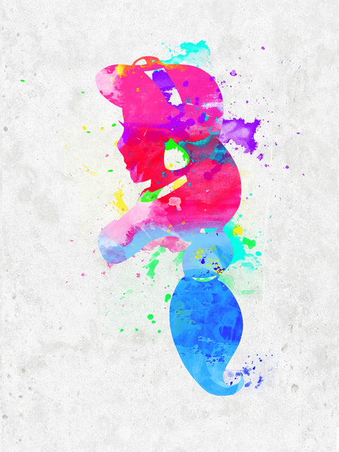 Jasmine Watercolour Splash Art Wall Art