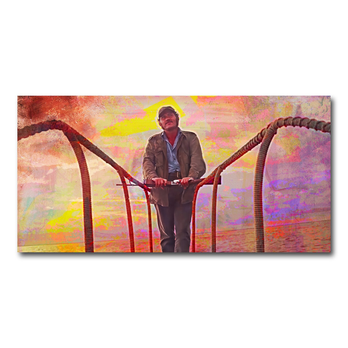AUTO-MOCKUP WHITE | Jaws Quint Sunset | 1 Piece | Gallery Wrap Canvas | group=2x1