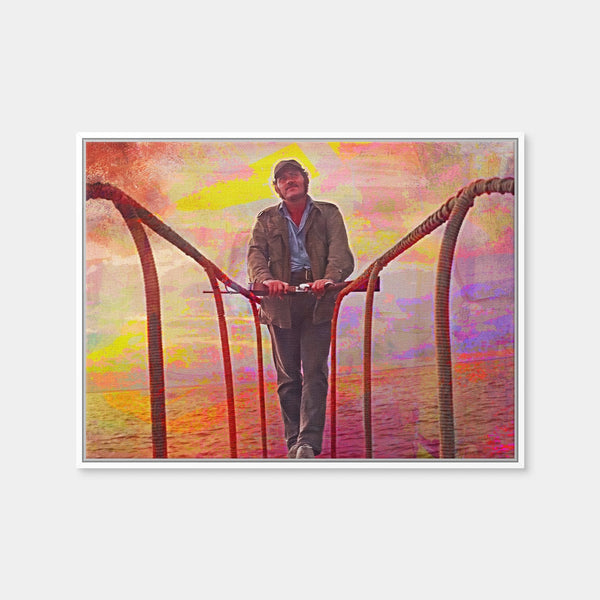 Jaws Quint Sunset Wall Art — Framed Canvas Format preview