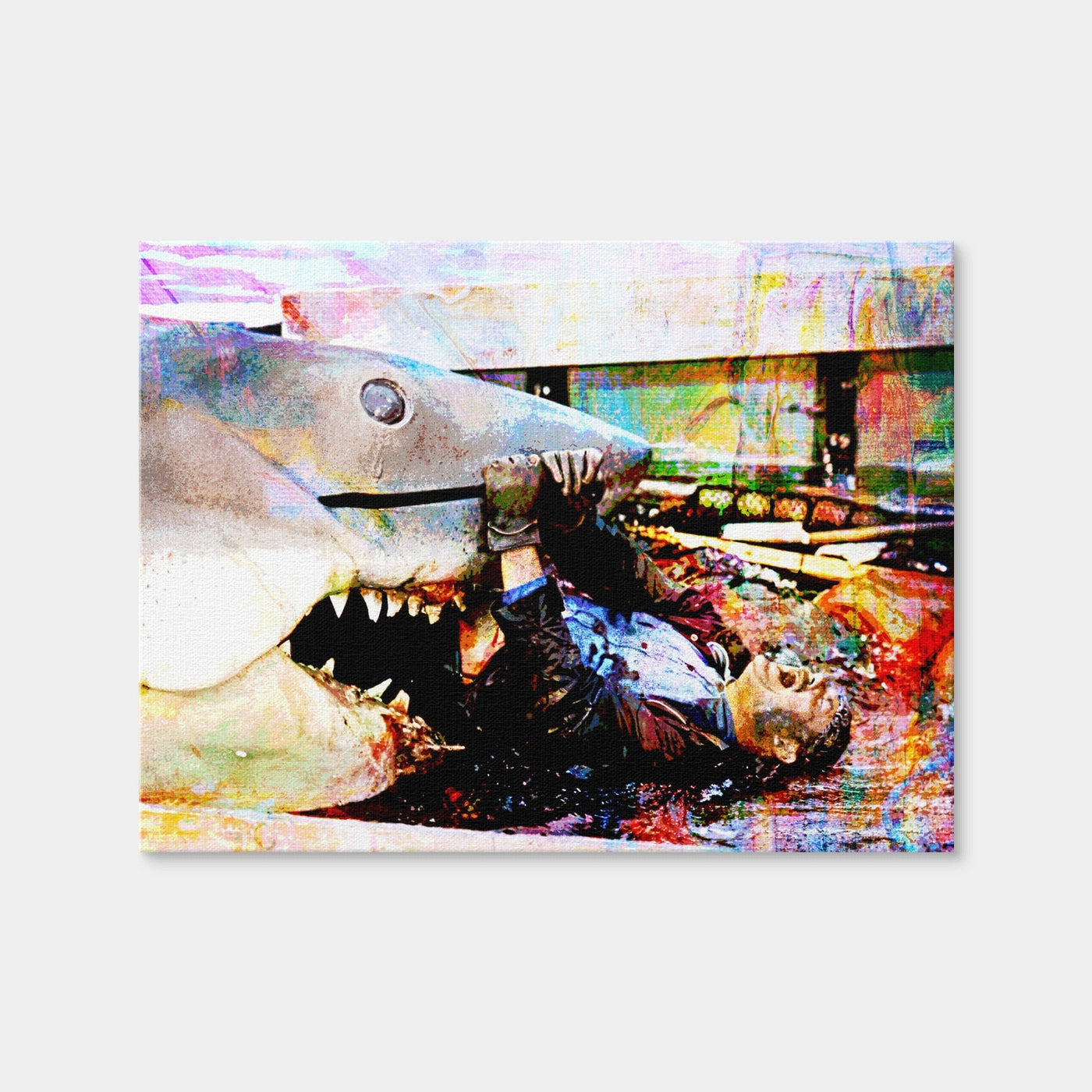 AUTO-MOCKUP WHITE | Jaws Quint's Death | 1 Piece | Gallery Wrap Canvas | group=4x3