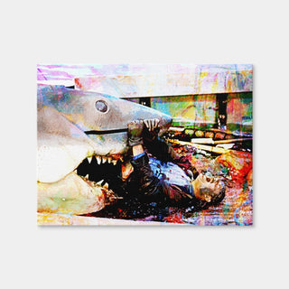 AUTO-MOCKUP WHITE | Jaws Quint's Death | 1 Piece | Gallery Wrap Canvas | group=4x3