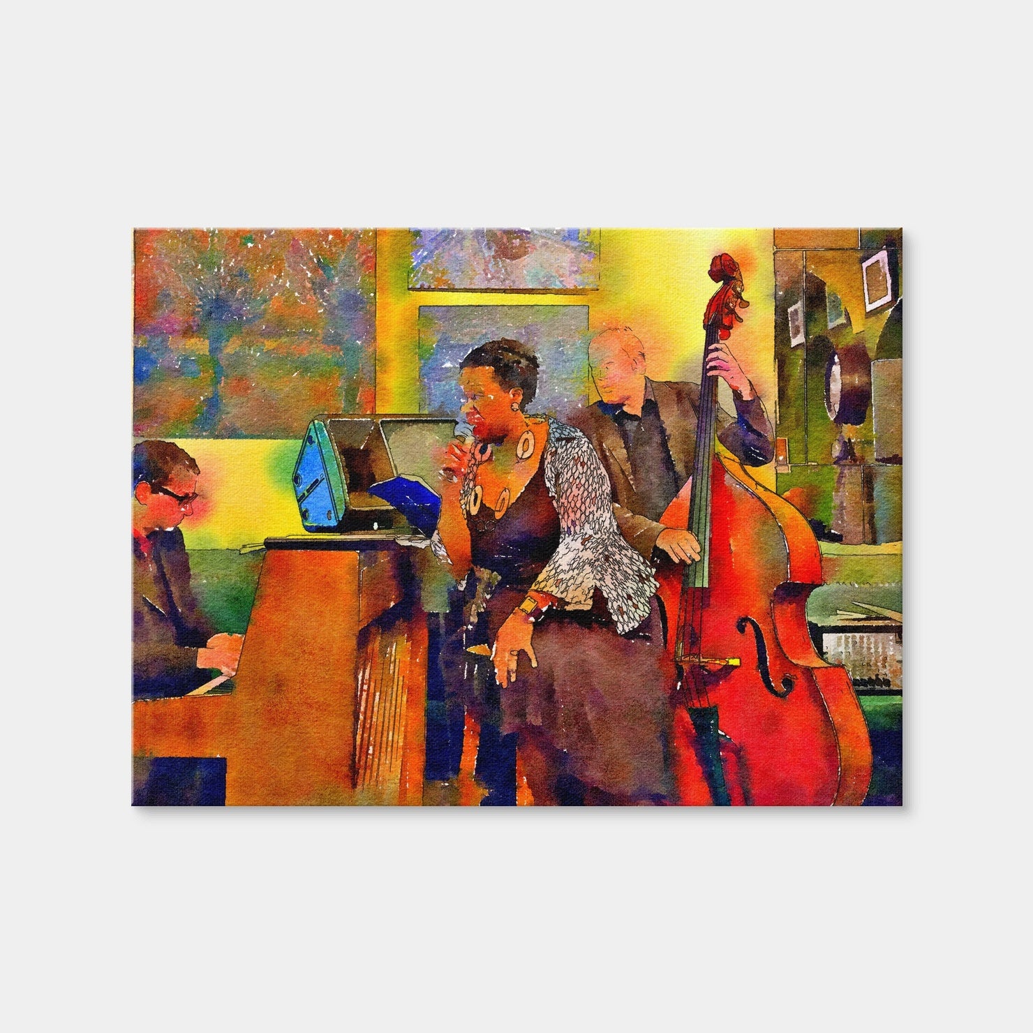 AUTO-MOCKUP WHITE | Jazz Cafe | 1 Piece | Gallery Wrap Canvas | group=4x3