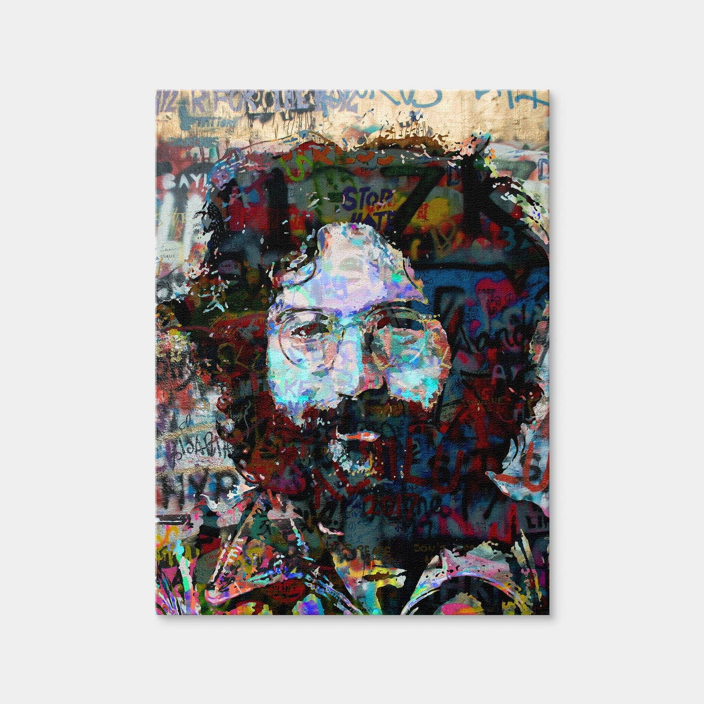 AUTO-MOCKUP WHITE | Jerry Garcia Heavy Graffiti | 1 Piece | Gallery Wrap Canvas | group=3x4