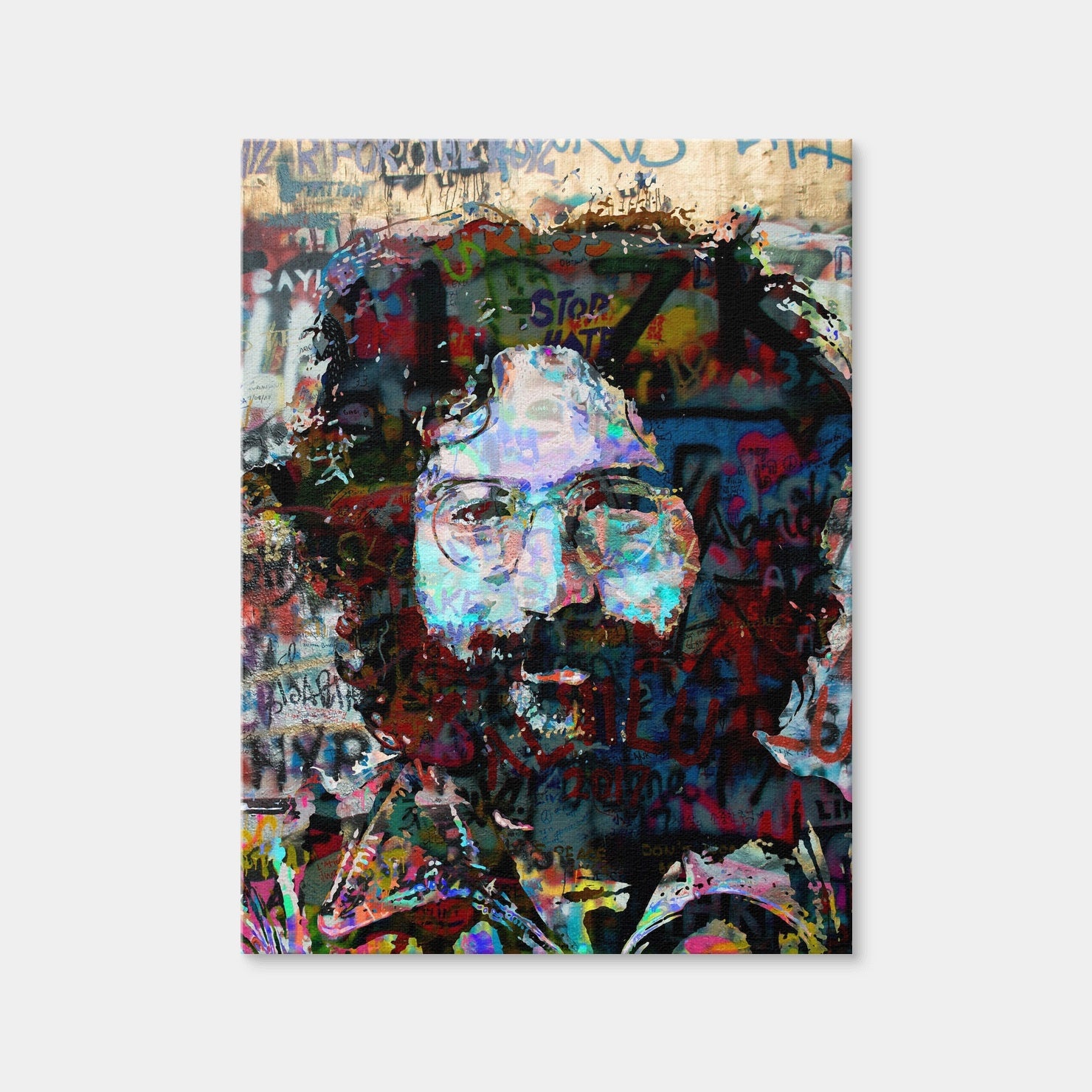 AUTO-MOCKUP WHITE | Jerry Garcia Heavy Graffiti | 1 Piece | Gallery Wrap Canvas | group=3x4