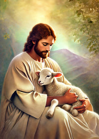Jesus Holding Lamb Wall Art