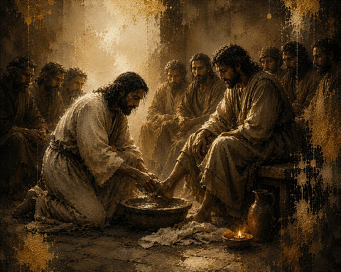 Jesus Washing Disciples' Feet Wall Art