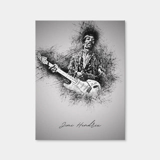 AUTO-MOCKUP WHITE | Jimi Hendrix Guitar | 1 Piece | Gallery Wrap Canvas | group=3x4