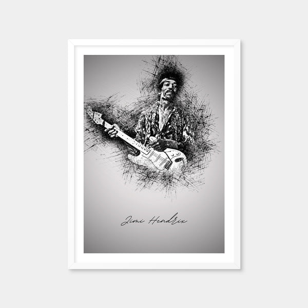 Jimi Hendrix Guitar Wall Art — Framed Print Format preview