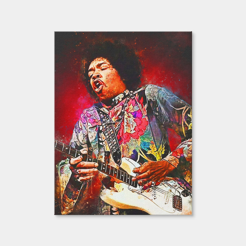 AUTO-MOCKUP WHITE | Jimi Hendrix Rockin | 1 Piece | Gallery Wrap Canvas | group=3x4