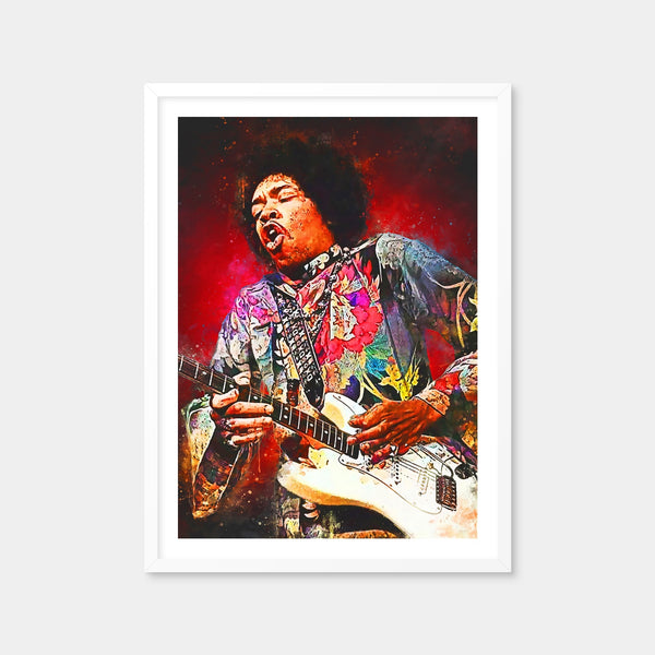 Jimi Hendrix Rockin Wall Art — Framed Print Format preview