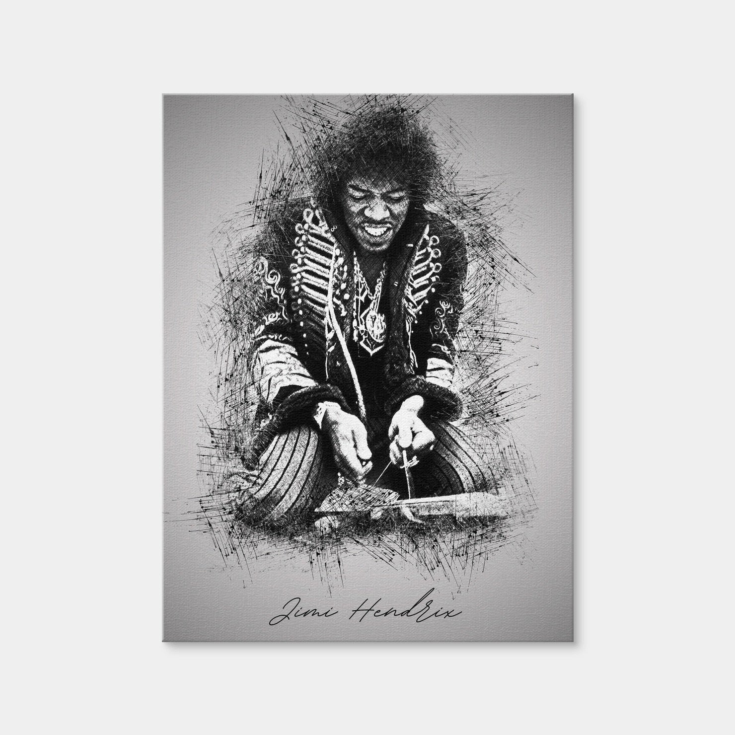 AUTO-MOCKUP WHITE | Jimi Hendrix Strings | 1 Piece | Gallery Wrap Canvas | group=3x4