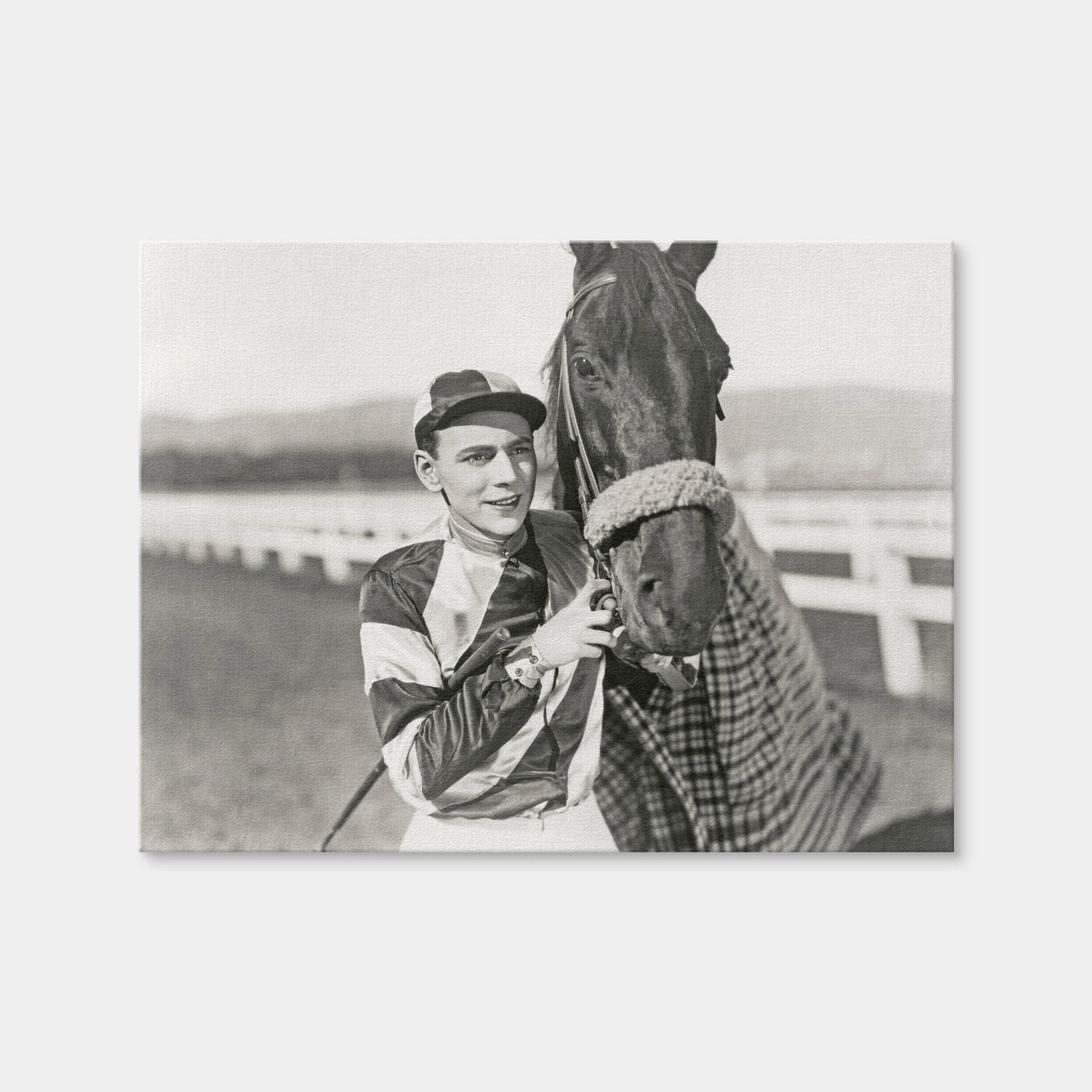 AUTO-MOCKUP WHITE | Jockey & Horse | 1 Piece | Gallery Wrap Canvas | group=4x3