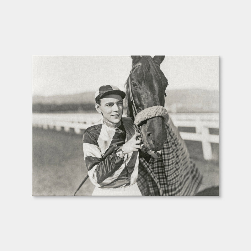 AUTO-MOCKUP WHITE | Jockey & Horse | 1 Piece | Gallery Wrap Canvas | group=4x3