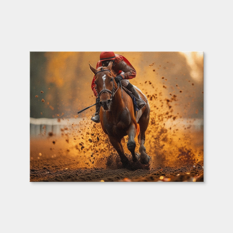 AUTO-MOCKUP WHITE | Jockey on Horse Racing | 1 Piece | Gallery Wrap Canvas | group=4x3
