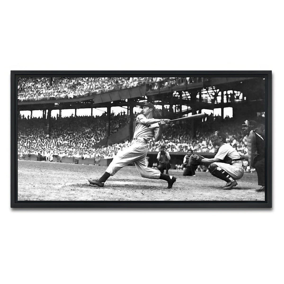 AUTO-MOCKUP WHITE | Joe Dimaggio | 1 Piece | Black Framed Canvas | group=2x1
