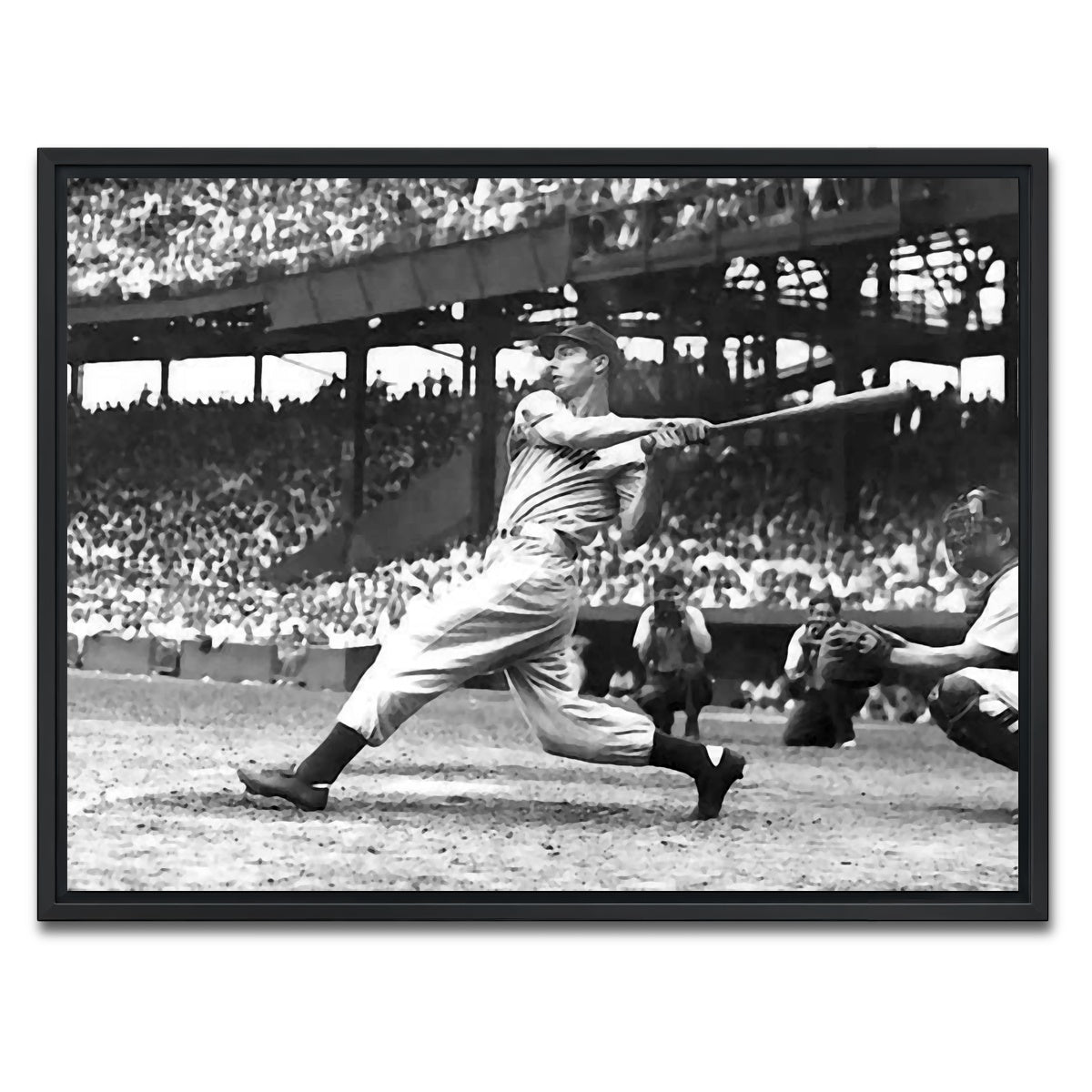AUTO-MOCKUP WHITE | Joe Dimaggio | 1 Piece | Black Framed Canvas | group=4x3