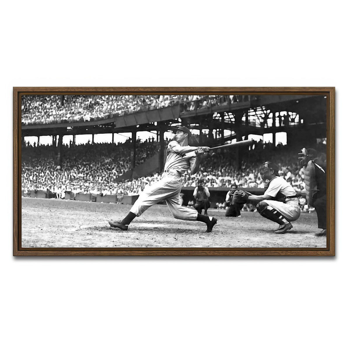 AUTO-MOCKUP WHITE | Joe Dimaggio | 1 Piece | Walnut Framed Canvas | group=2x1