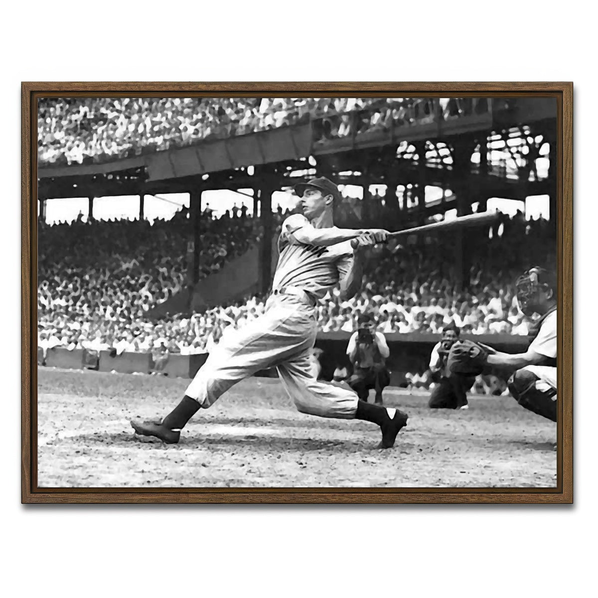 AUTO-MOCKUP WHITE | Joe Dimaggio | 1 Piece | Walnut Framed Canvas | group=4x3