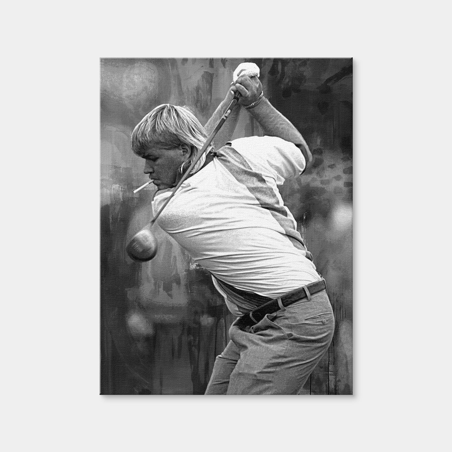 AUTO-MOCKUP WHITE | John Daly Grayscale | 1 Piece | Gallery Wrap Canvas | group=3x4