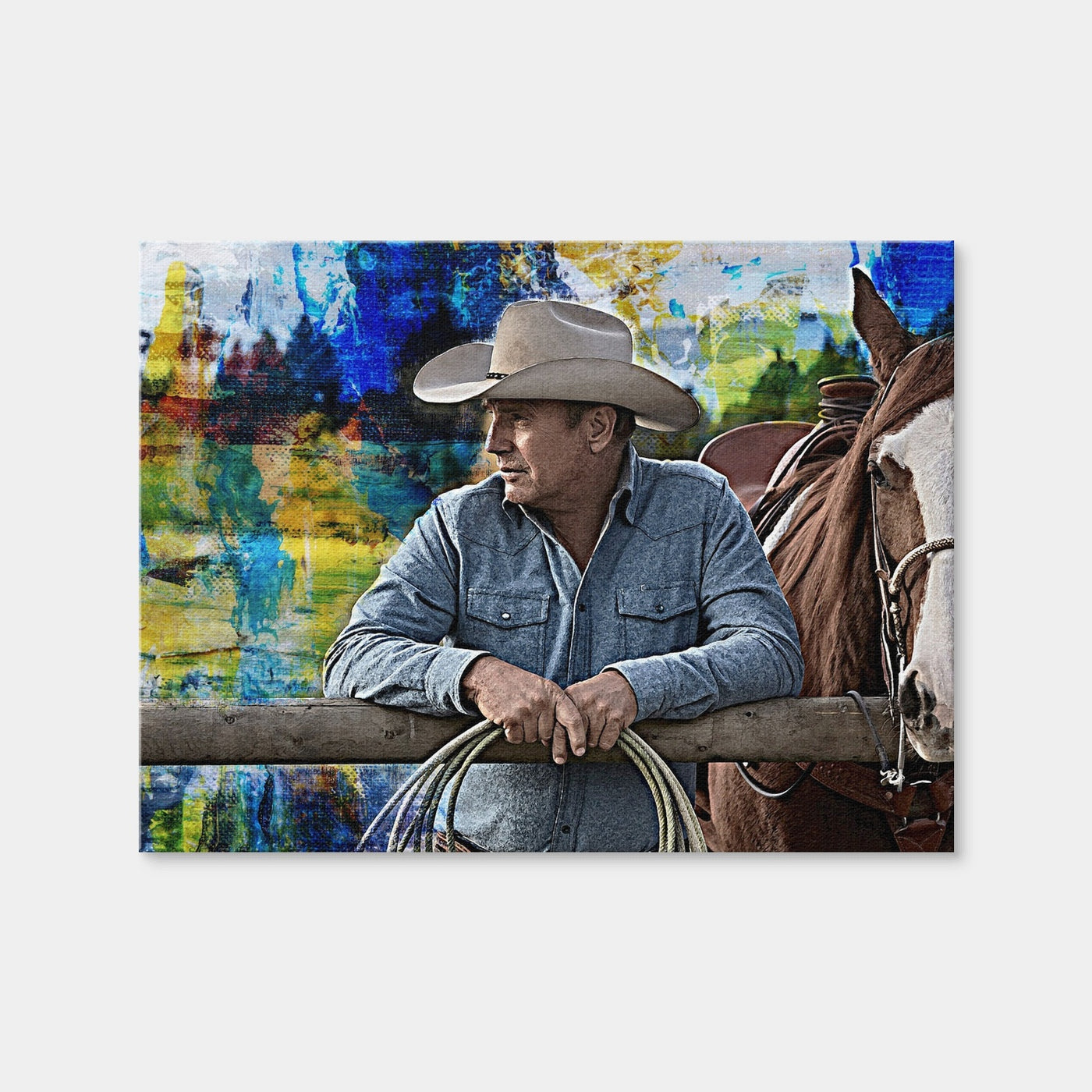 AUTO-MOCKUP WHITE | John Dutton & Horse | 1 Piece | Gallery Wrap Canvas | group=4x3