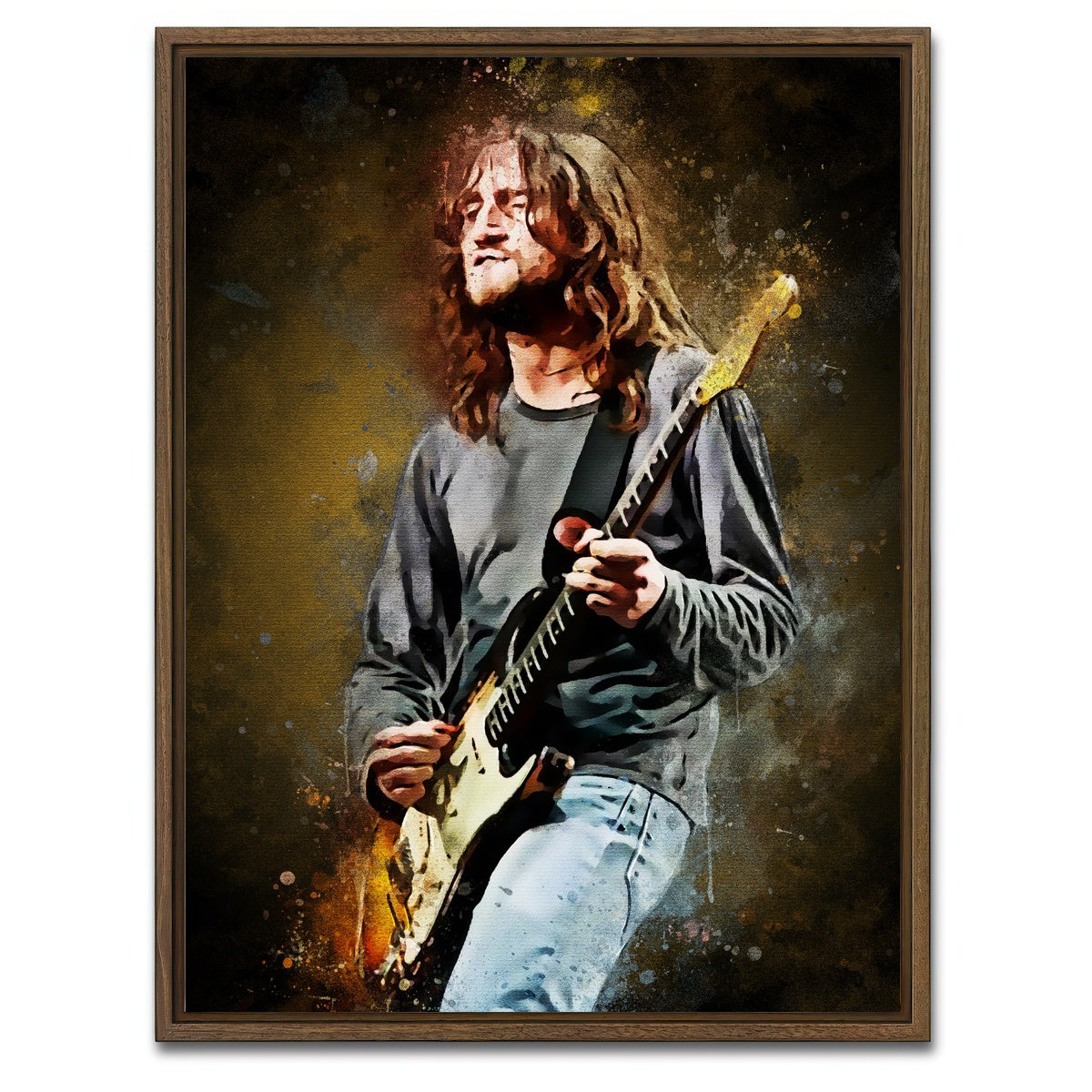 AUTO-MOCKUP WHITE | John Frusciente | 1 Piece | Walnut Framed Canvas | group=3x4