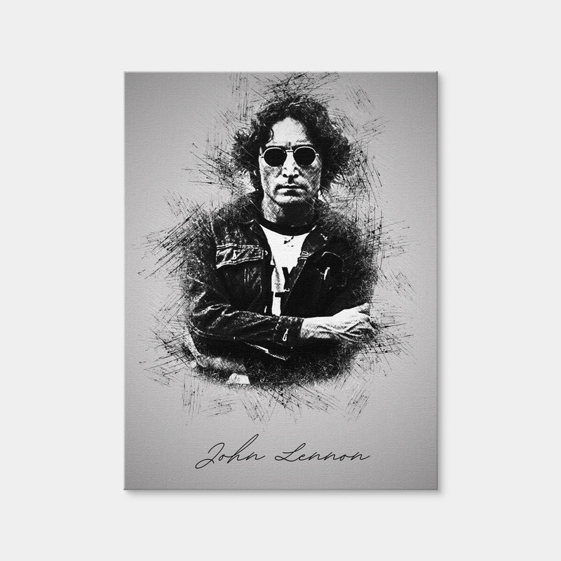 AUTO-MOCKUP WHITE | John Lennon Sketch | 1 Piece | Gallery Wrap Canvas | group=3x4