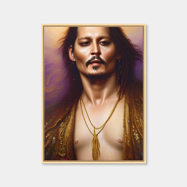 Johnny Depp Sexy Wall Art — Framed Canvas Format preview