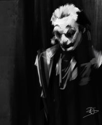 Joker Black and White Wall Art