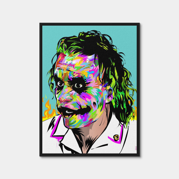 Joker Brown Fire Wall Art — Framed Canvas Format preview