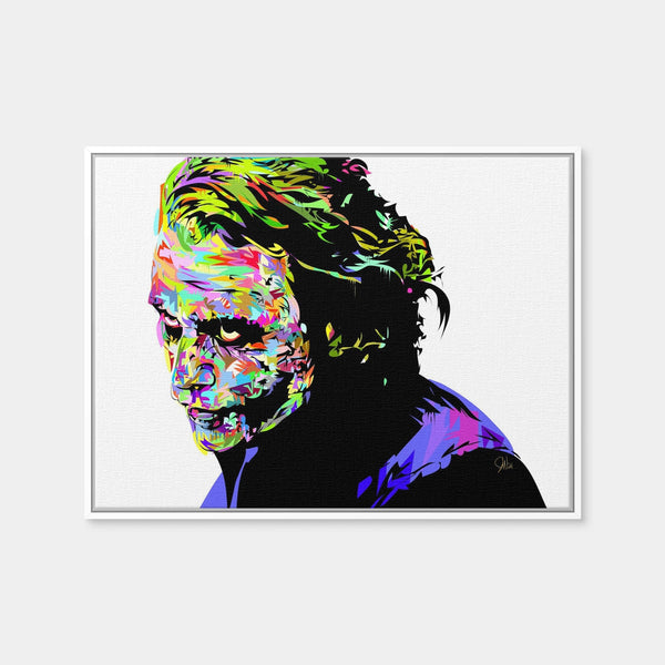 Joker Heath White Wall Art — Framed Canvas Format preview