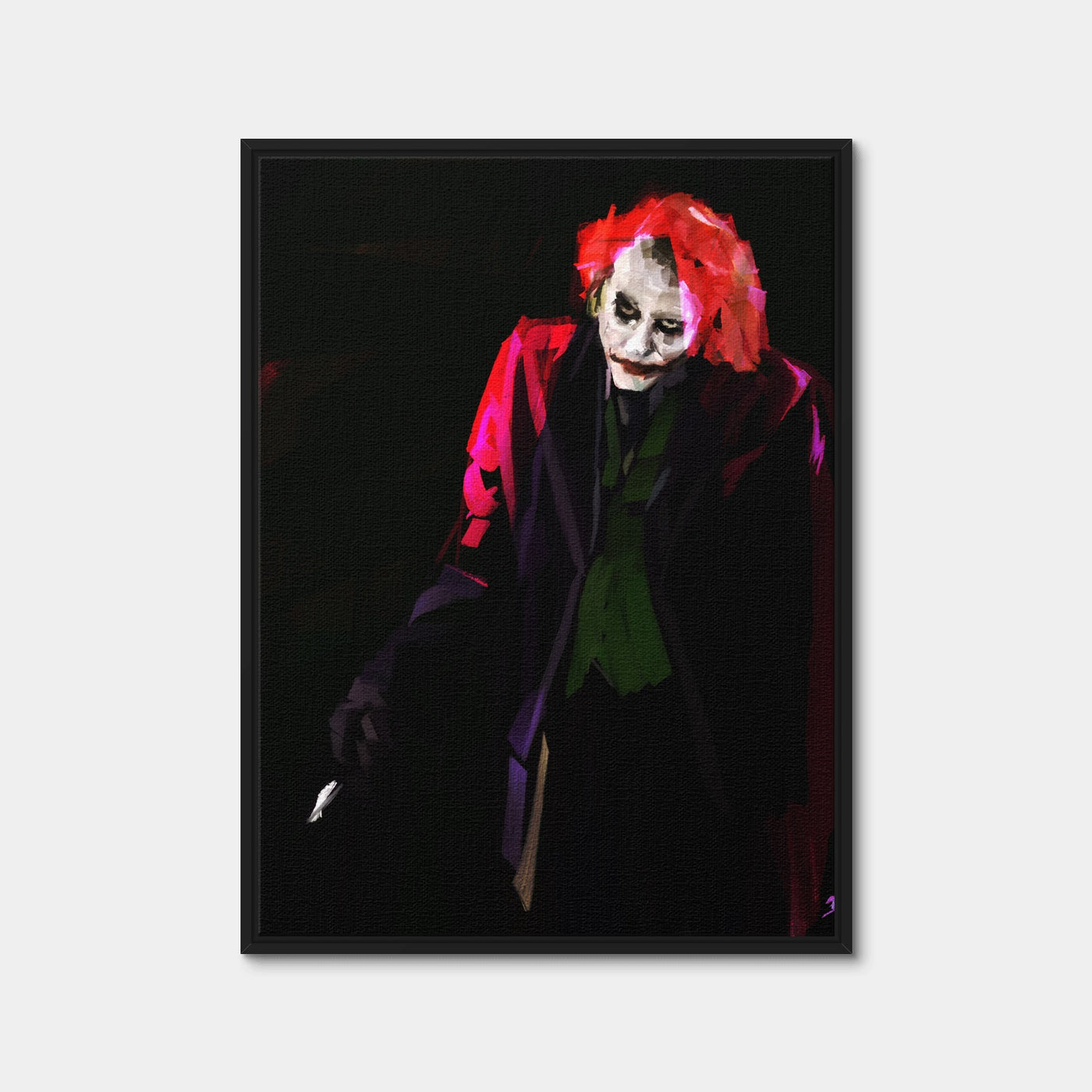 AUTO-MOCKUP WHITE | Joker Shrug | 1 Piece | Black Framed Canvas | group=3x4