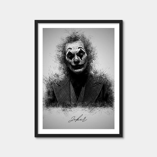 Joker Sketch Wall Art — Framed Print Format preview