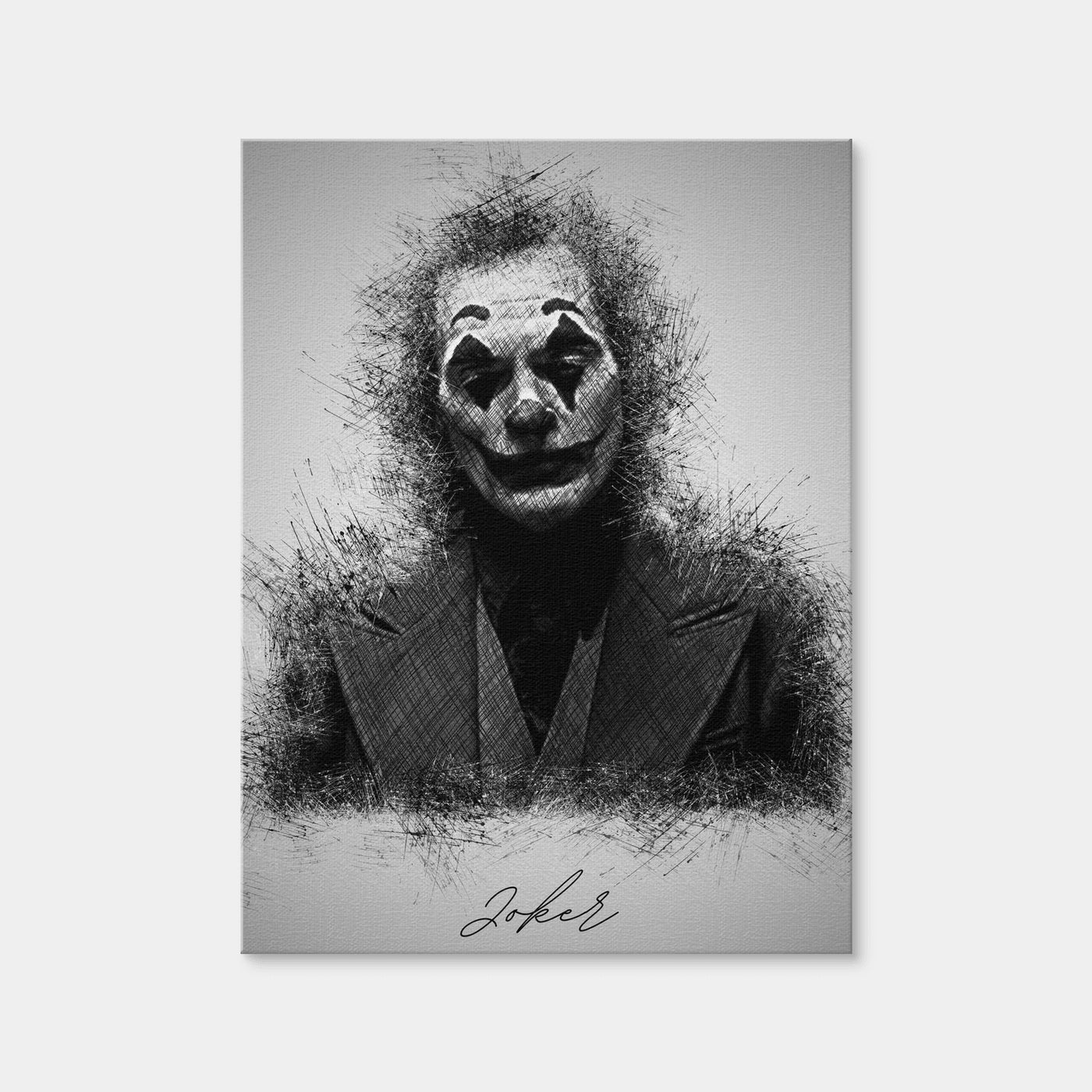 AUTO-MOCKUP WHITE | Joker Sketch | 1 Piece | Gallery Wrap Canvas | group=3x4