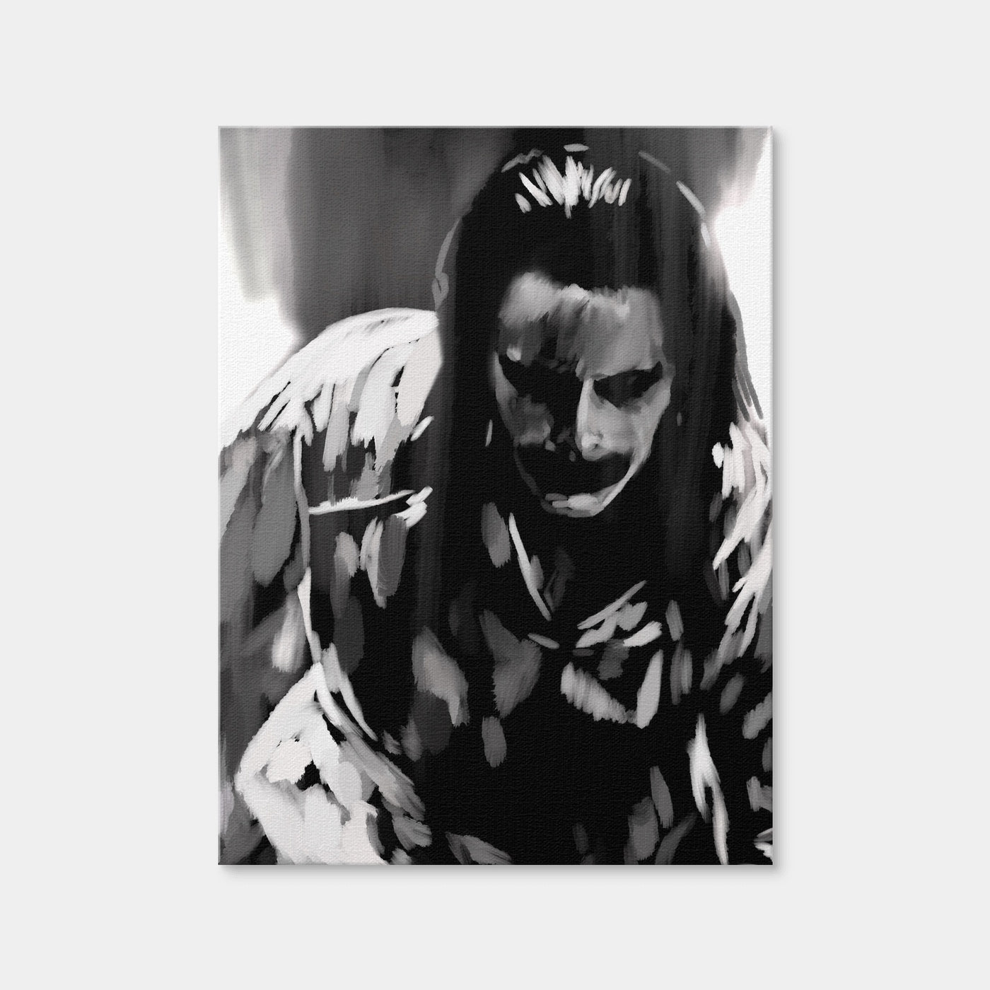 AUTO-MOCKUP WHITE | Joker In Black And White | 1 Piece | Gallery Wrap Canvas | group=3x4