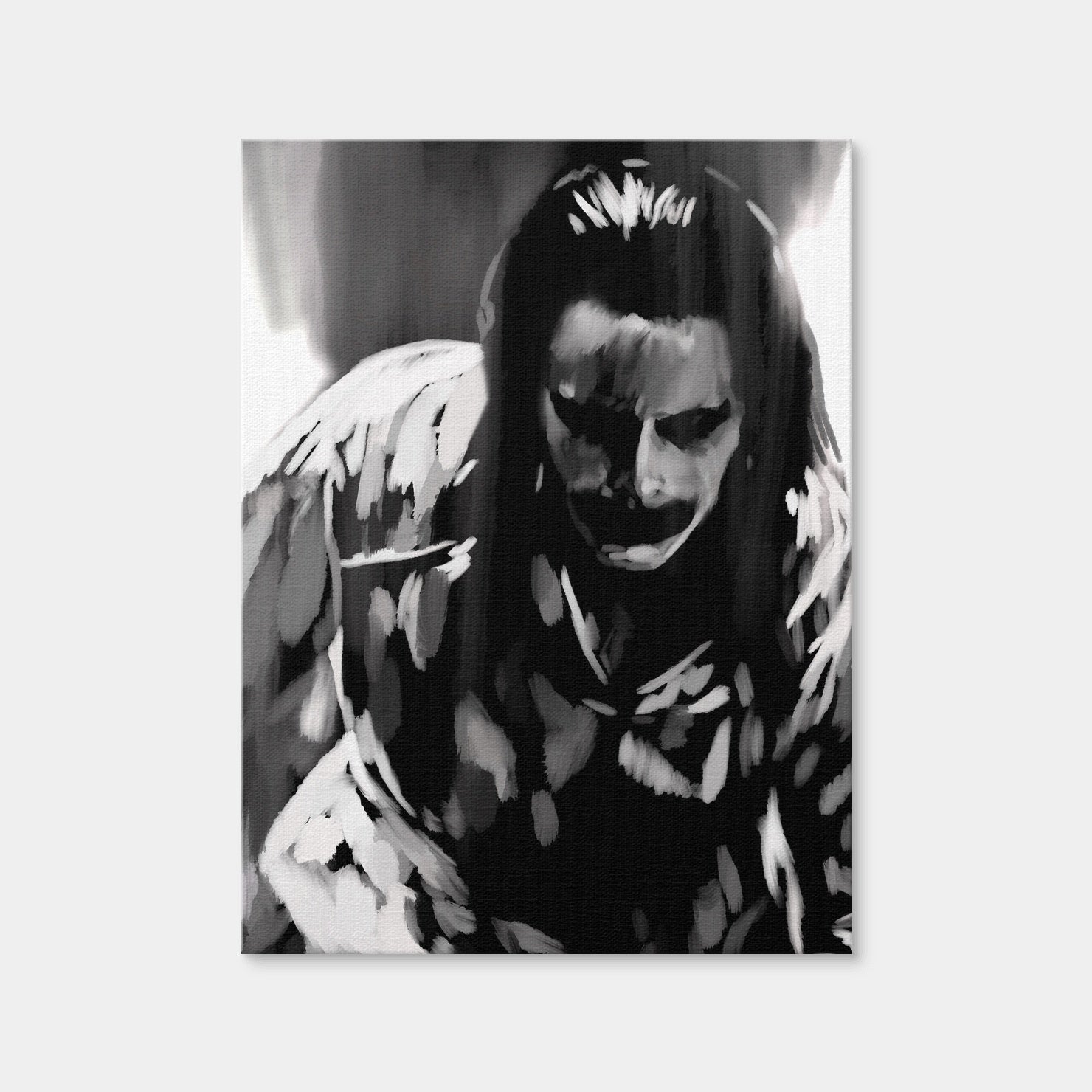 AUTO-MOCKUP WHITE | Joker In Black And White | 1 Piece | Gallery Wrap Canvas | group=3x4
